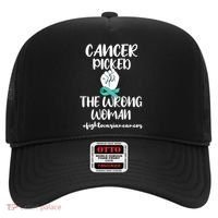 Ovarian Cancer Picked The Wrong Cancer Warrior Gift Hat thumb 0