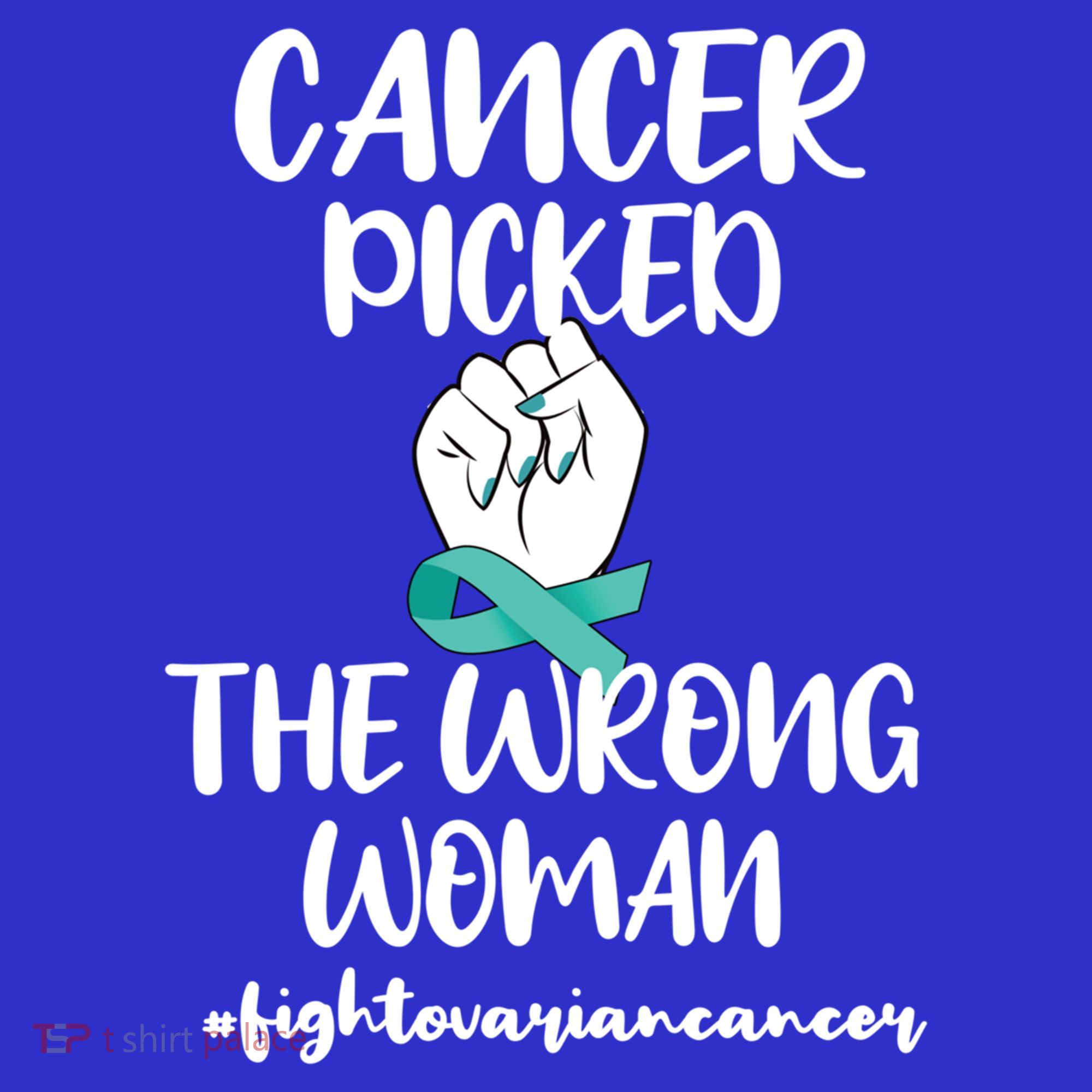 Ovarian Cancer Picked The Wrong Cancer Warrior Gift Visor