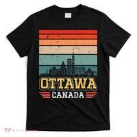 Ottawa Canada Retro Vintage Sunset Skyline Ottawa T-Shirt thumb 0