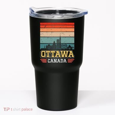 Ottawa Canada Retro Vintage Sunset Skyline Ottawa Tumbler