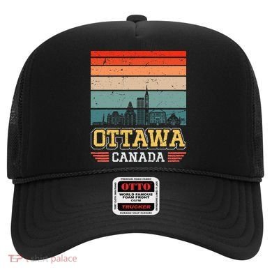 Ottawa Canada Retro Vintage Sunset Skyline Ottawa Hat