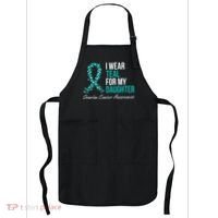 Ovarian Cancer Ribbon I Wear Teal For My Daughter Support Apron thumb 0