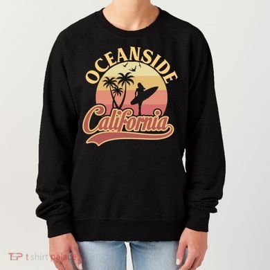 Oceanside California Retro Print Women's Sweatshirt