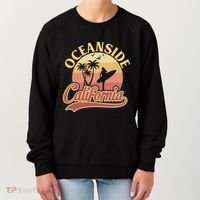 Oceanside California Retro Print Women's Sweatshirt thumb 0