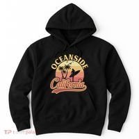 Oceanside California Retro Print Hoodie thumb 0