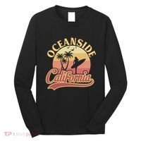 Oceanside California Retro Print Long Sleeve Shirt thumb 0