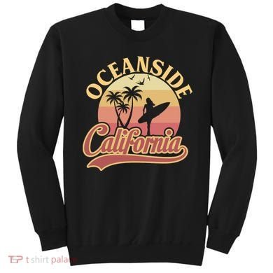 Oceanside California Retro Print Sweatshirt