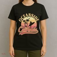 Oceanside California Retro Print T-Shirt thumb 4