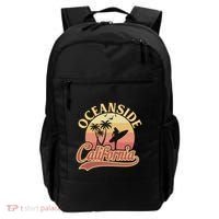 Oceanside California Retro Print Backpack thumb 0