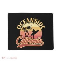 Oceanside California Retro Print Mousepad thumb 0