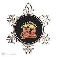 Oceanside California Retro Print Ornament thumb 0