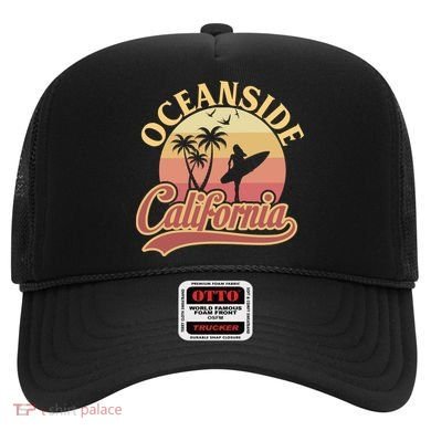 Oceanside California Retro Print Hat