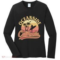Oceanside California Retro Print Women's Long Sleeve Shirt thumb 0