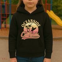 Oceanside California Retro Print Kids Hoodie thumb 3