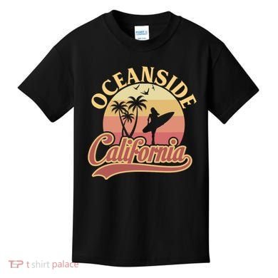Oceanside California Retro Print Kids T-Shirt