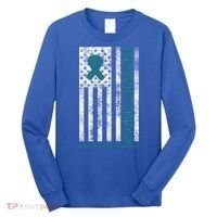Ovarian Cancer Support Family Cancer Awareness Squad Meaningful Gift Long Sleeve Shirt thumb 0