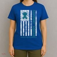Ovarian Cancer Support Family Cancer Awareness Squad Meaningful Gift T-Shirt thumb 4