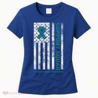 Ovarian Cancer Support Family Cancer Awareness Squad Meaningful Gift Women's T-Shirt thumb 0