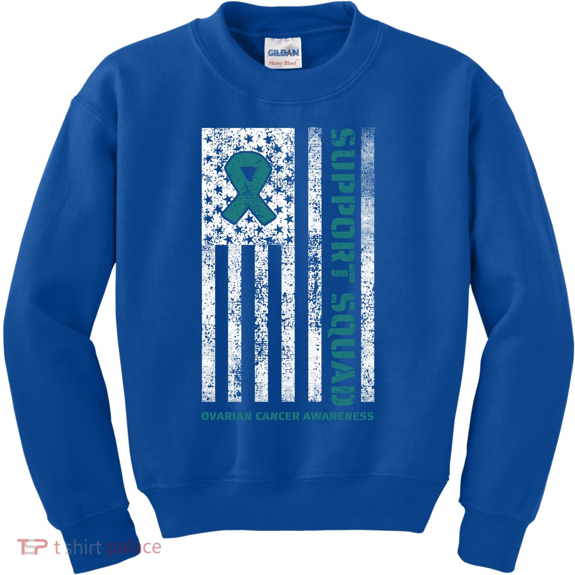 Ovarian Cancer Support Family Cancer Awareness Squad Meaningful Gift Kids Sweatshirt