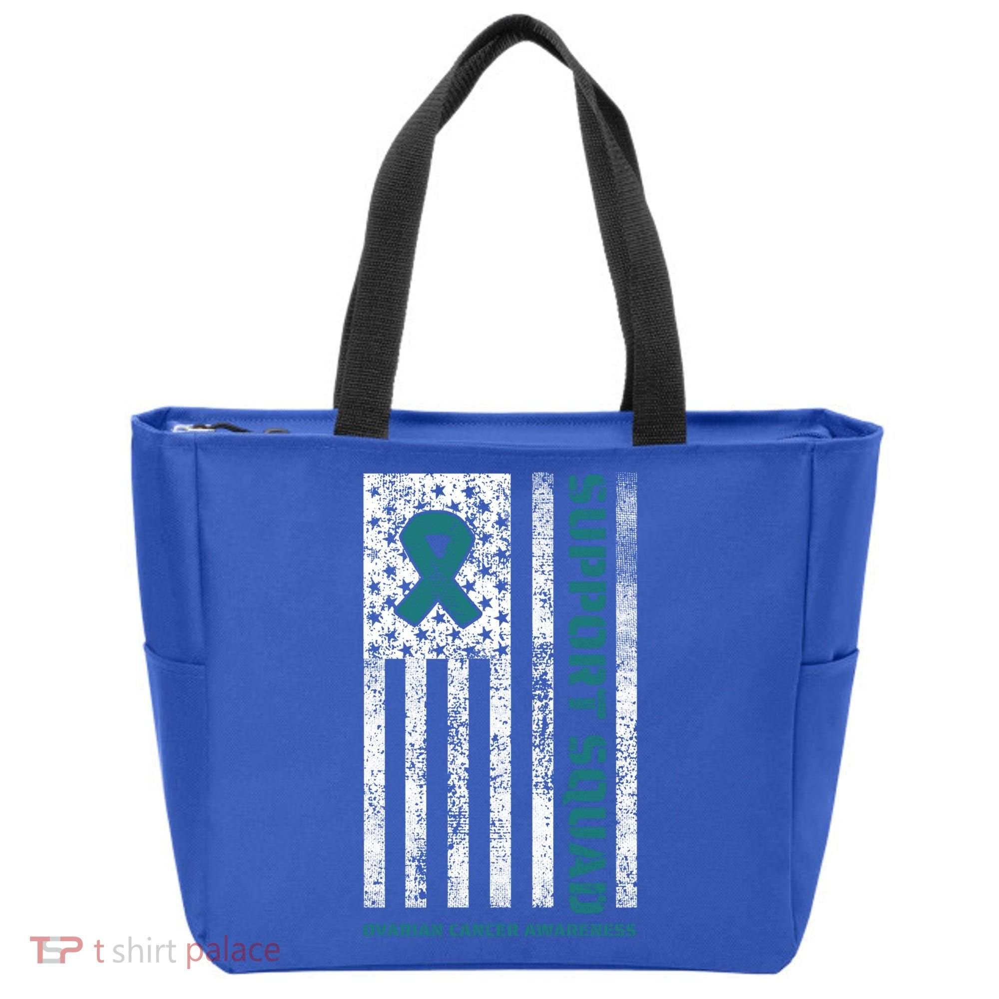 Ovarian Cancer Support Family Cancer Awareness Squad Meaningful Gift Tote Bag