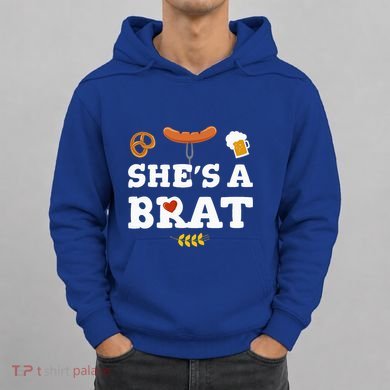 Oktoberfest Couples Shes A Brat Hoodie