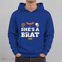 Oktoberfest Couples Shes A Brat Hoodie thumb 0