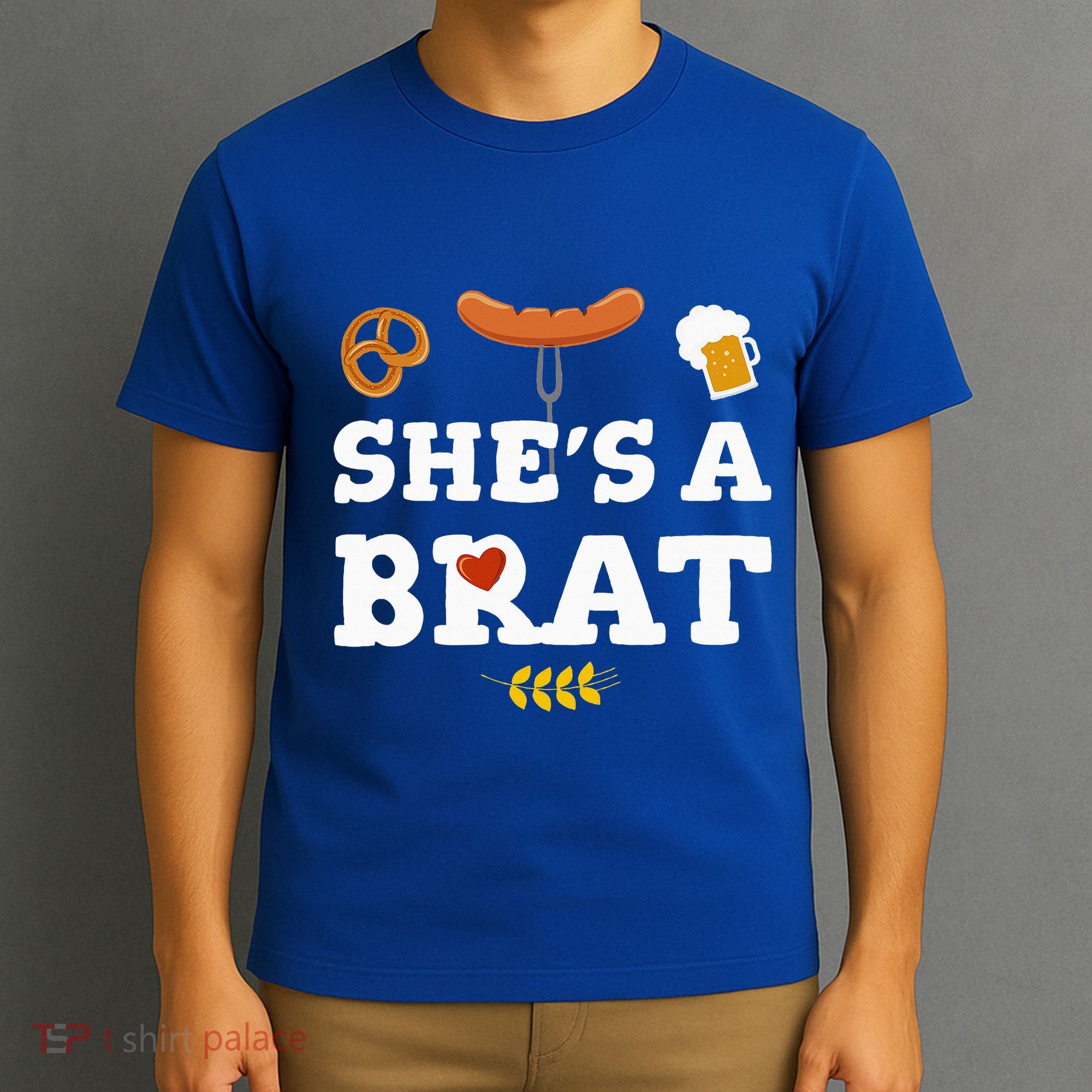 Oktoberfest Couples Shes A Brat T-Shirt