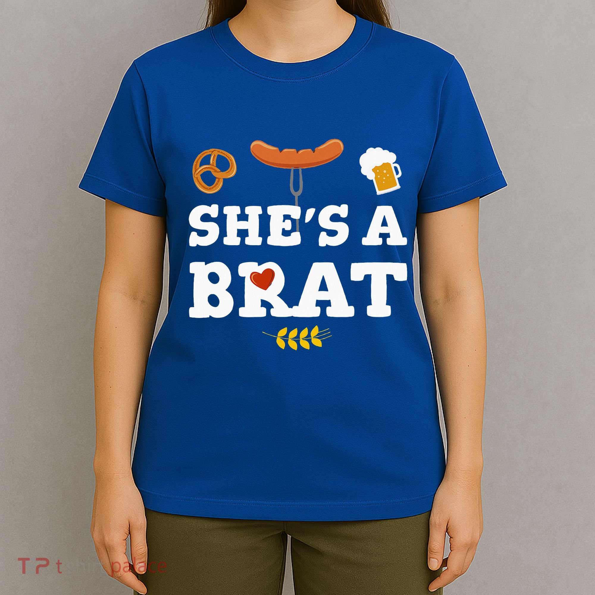 Oktoberfest Couples Shes A Brat T-Shirt