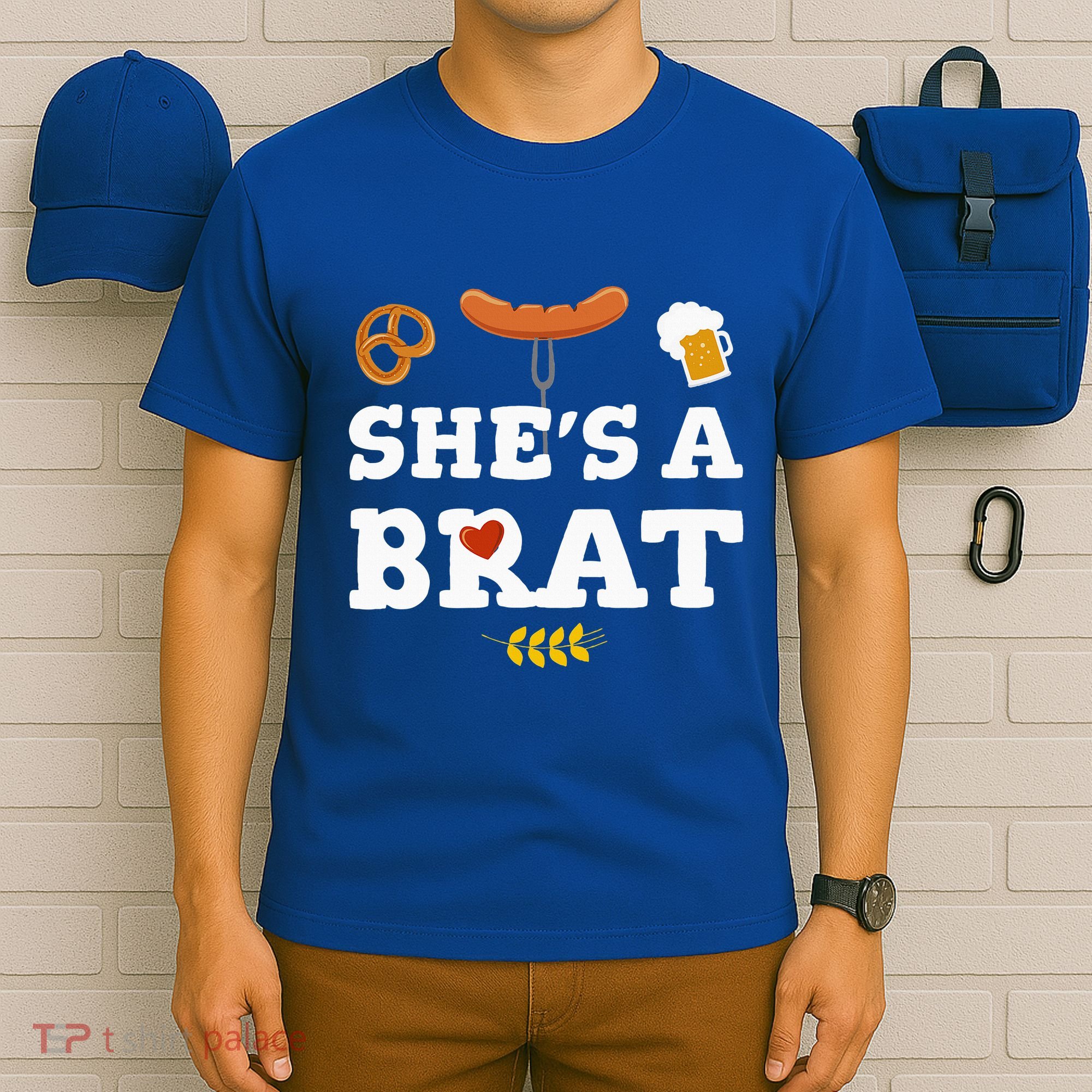 Oktoberfest Couples Shes A Brat T-Shirt