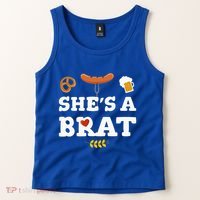 Oktoberfest Couples Shes A Brat Tank Top thumb 2