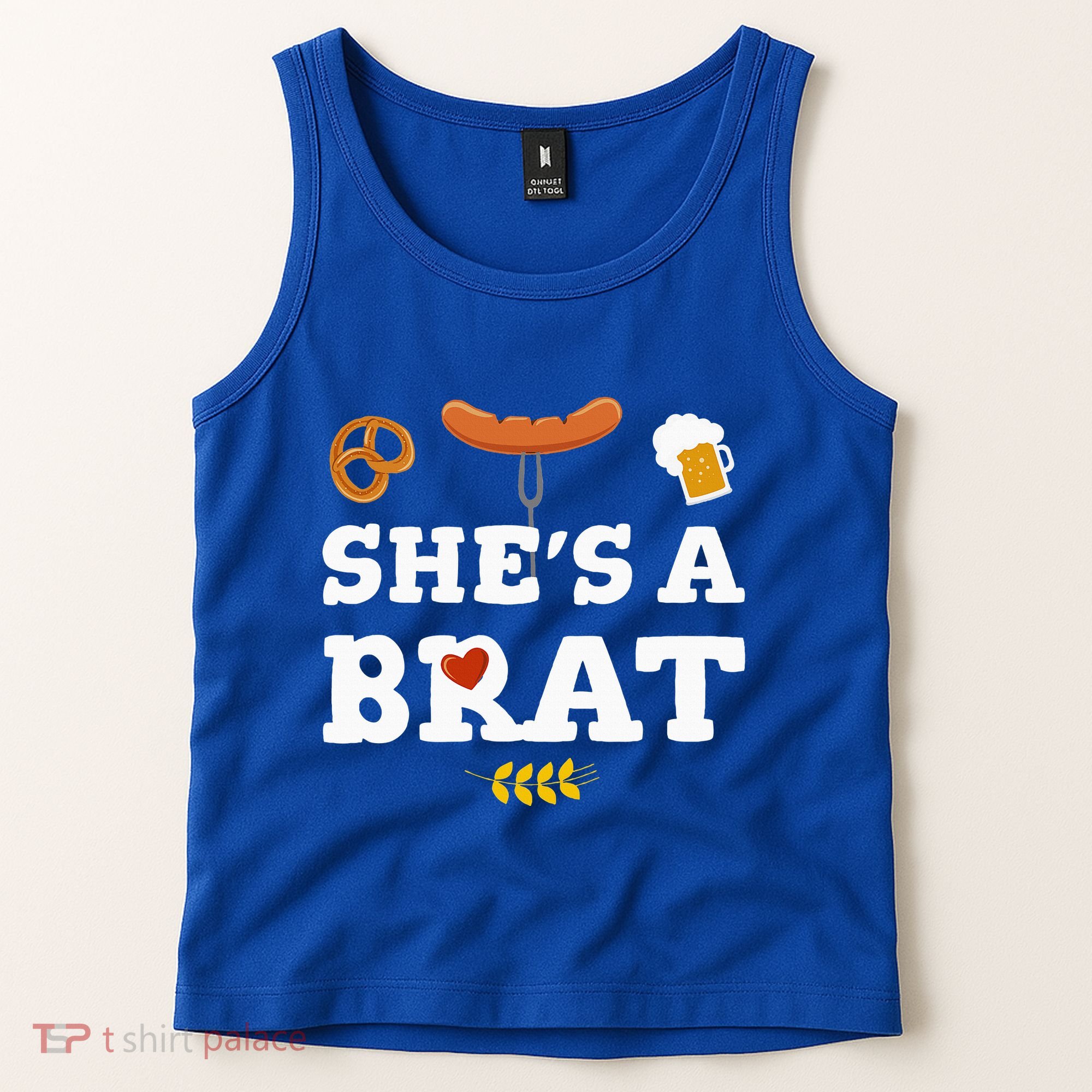 Oktoberfest Couples Shes A Brat Tank Top