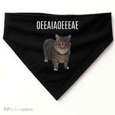 Oiiaoiia Cat Spinning Cat Meme Funny Trendy Cat Lovers Art USA-Made Doggie Bandana