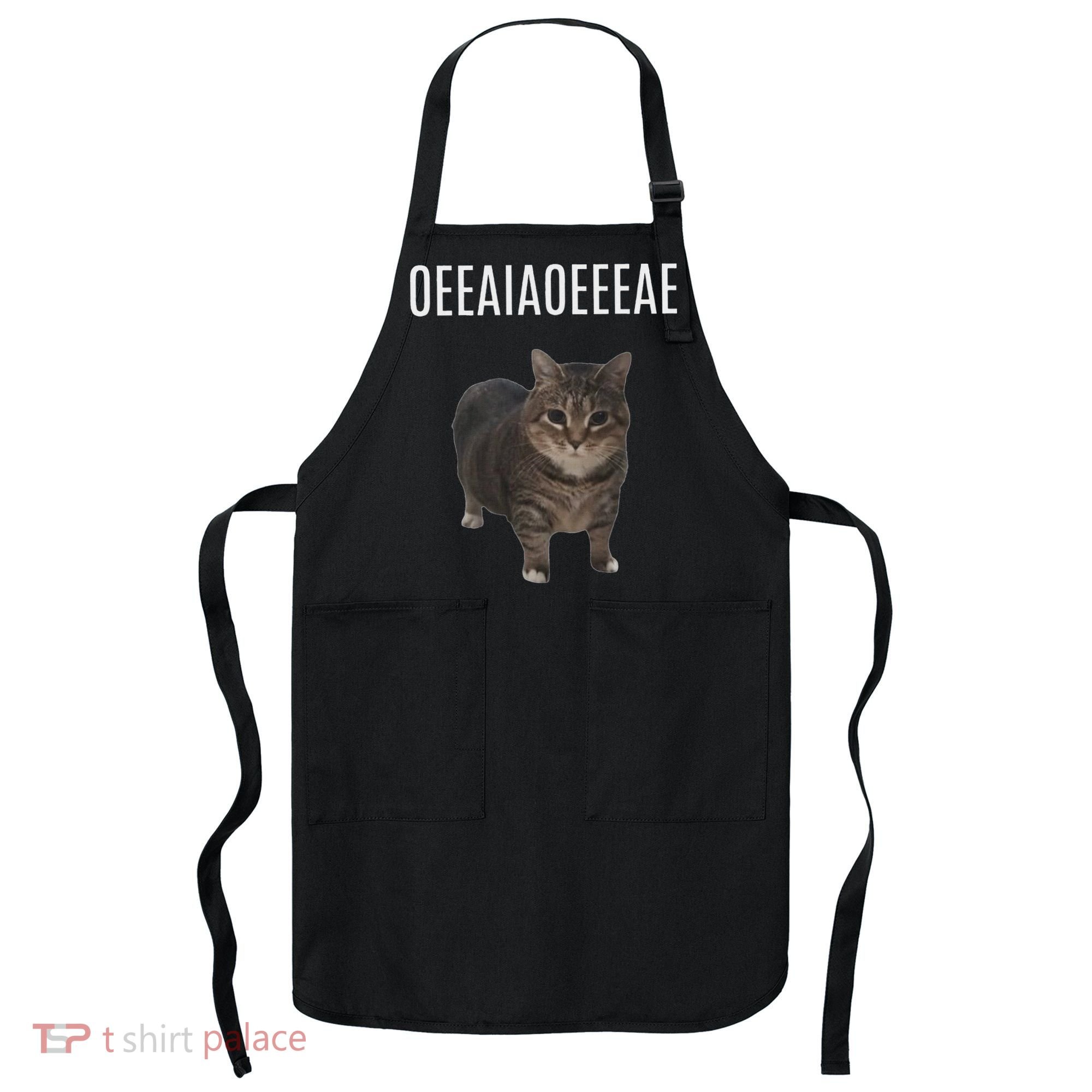 Oiiaoiia Cat Spinning Cat Meme Funny Trendy Cat Lovers Art Apron