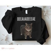 Oiiaoiia Cat Spinning Cat Meme Funny Trendy Cat Lovers Art Sweatshirt thumb 2