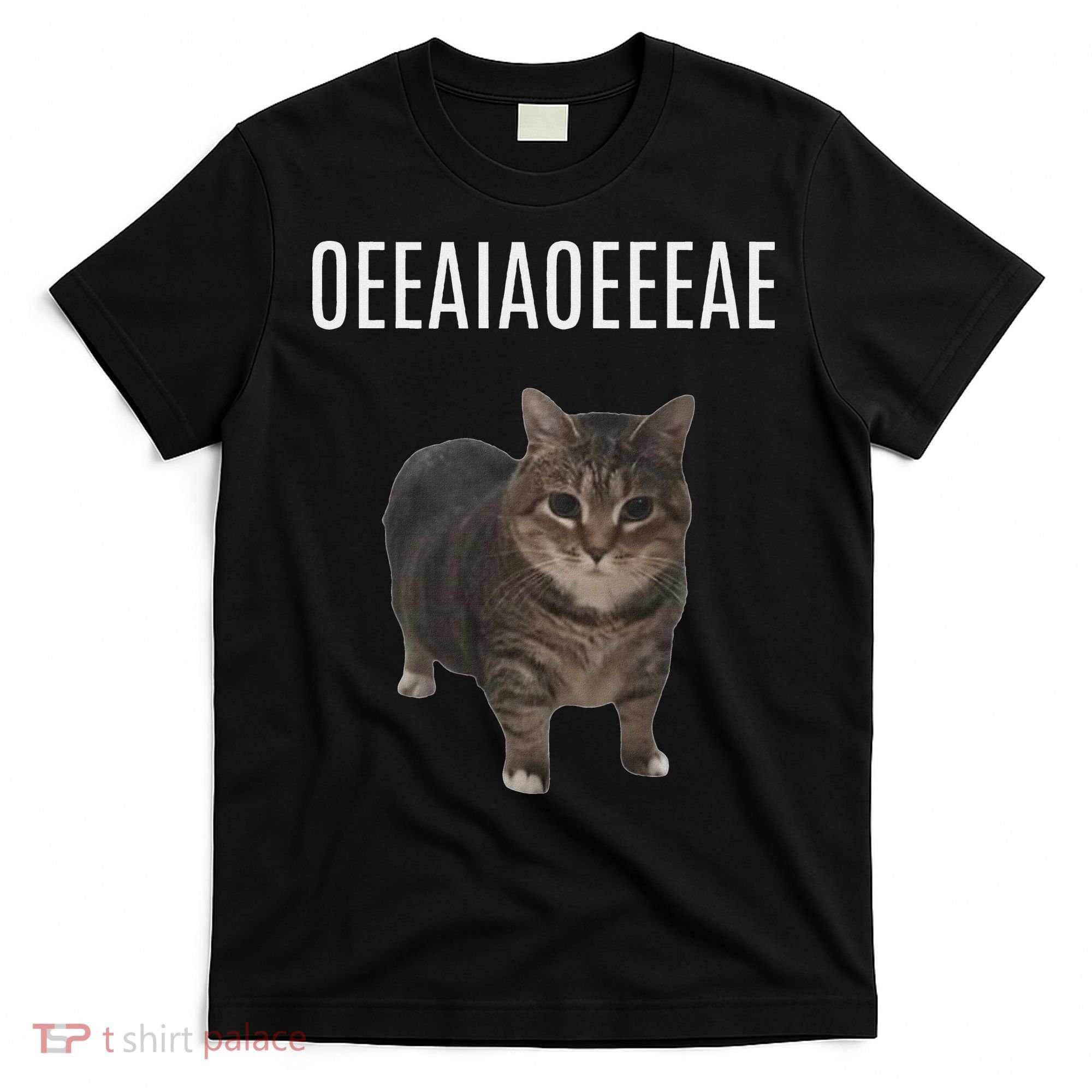 Oiiaoiia Cat Spinning Cat Meme Funny Trendy Cat Lovers Art T-Shirt
