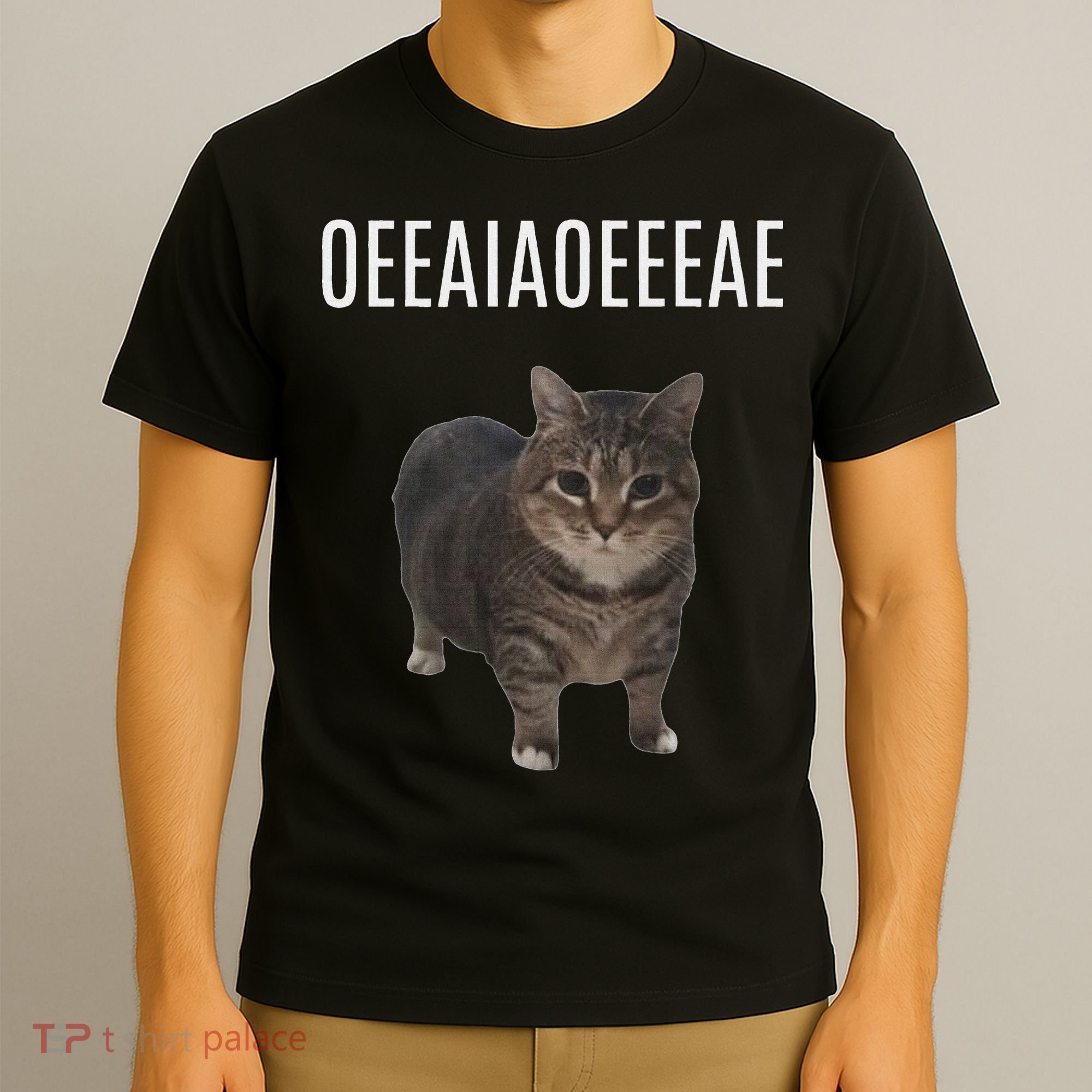 Oiiaoiia Cat Spinning Cat Meme Funny Trendy Cat Lovers Art T-Shirt
