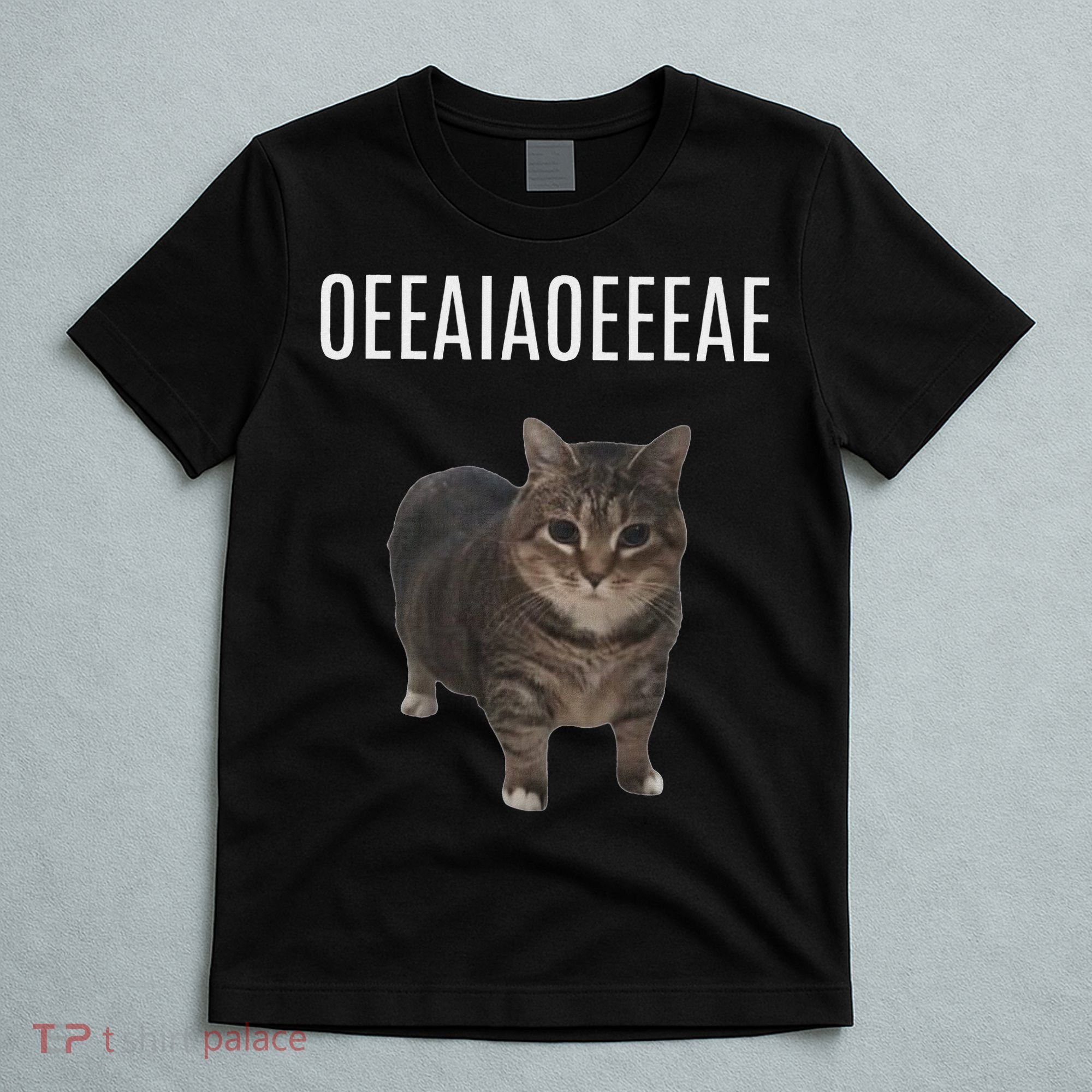 Oiiaoiia Cat Spinning Cat Meme Funny Trendy Cat Lovers Art T-Shirt