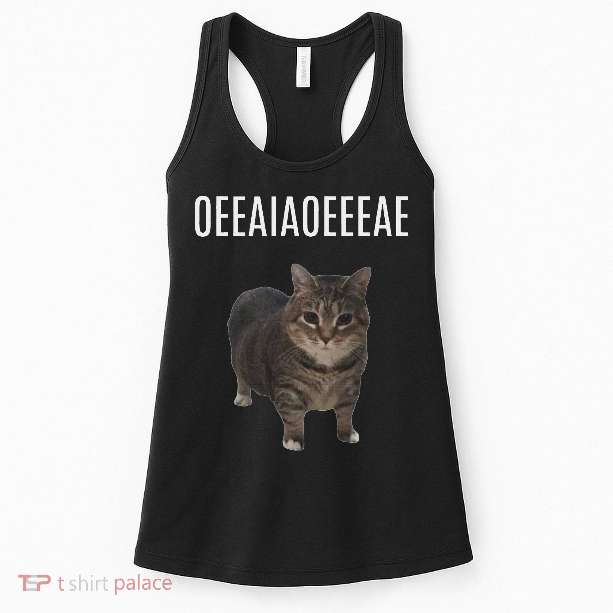 Oiiaoiia Cat Spinning Cat Meme Funny Trendy Cat Lovers Art Women's Tank Top