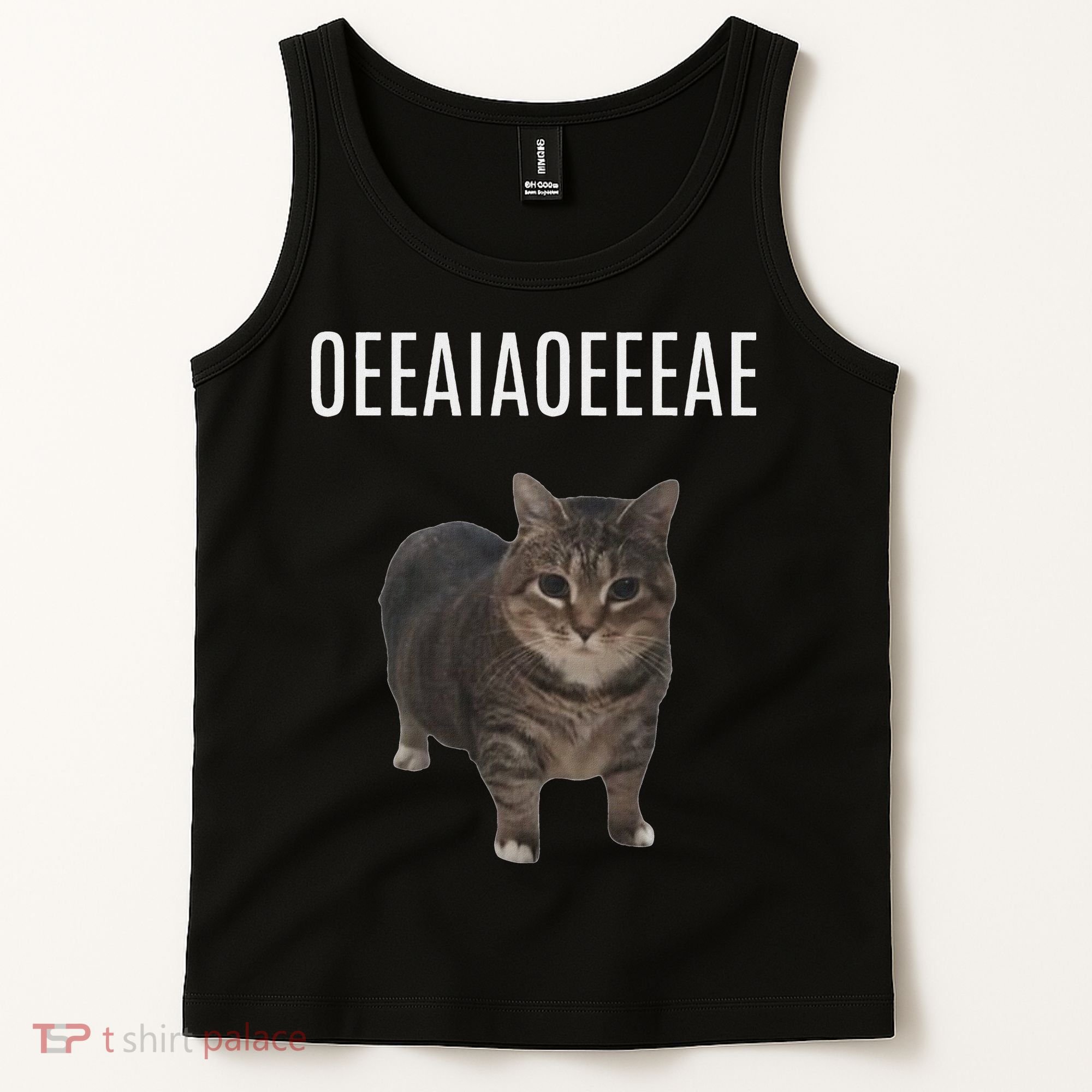 Oiiaoiia Cat Spinning Cat Meme Funny Trendy Cat Lovers Art Tank Top