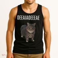 Oiiaoiia Cat Spinning Cat Meme Funny Trendy Cat Lovers Art Tank Top thumb 3