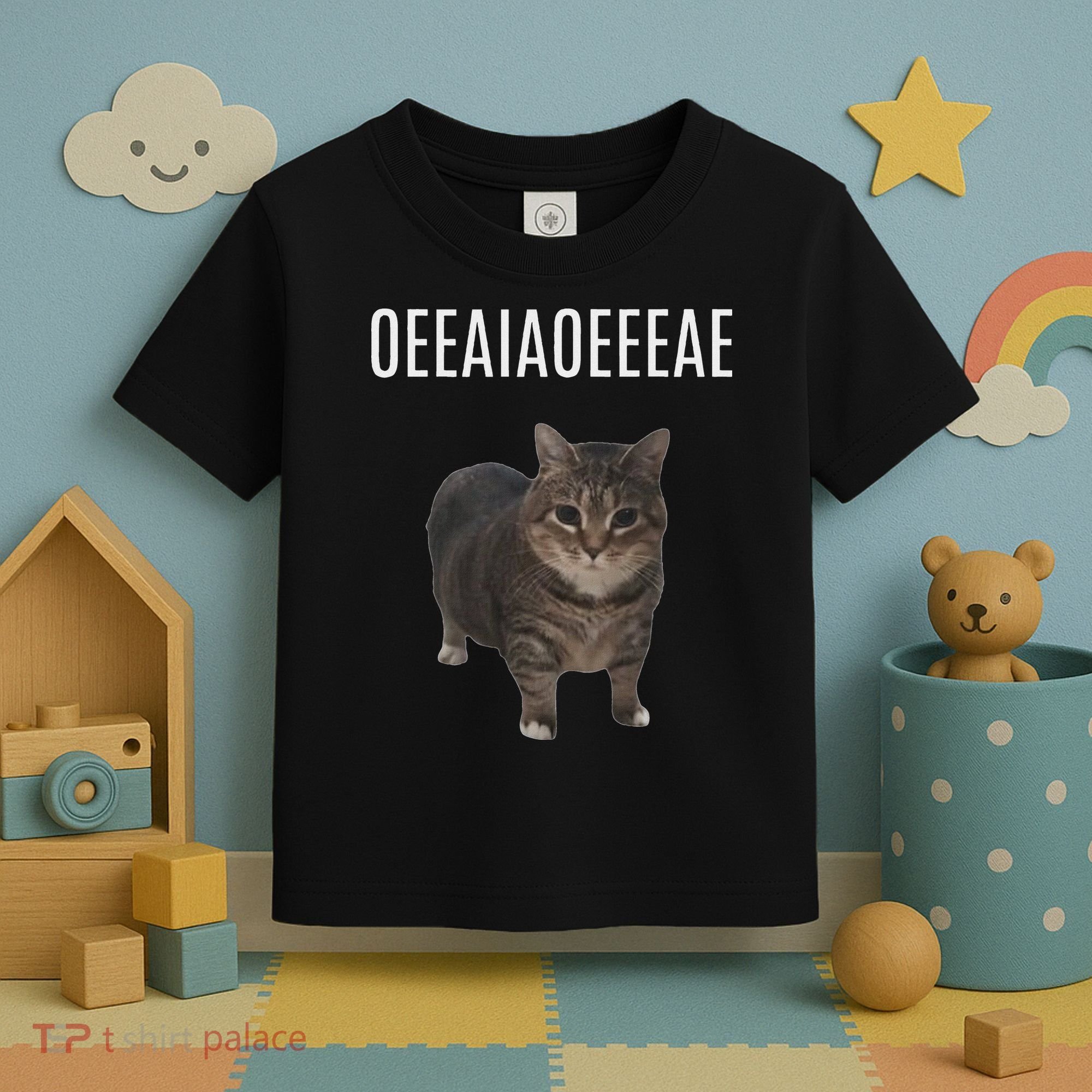 Oiiaoiia Cat Spinning Cat Meme Funny Trendy Cat Lovers Art Toddler T-Shirt
