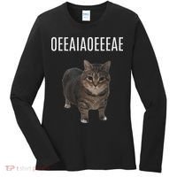 Oiiaoiia Cat Spinning Cat Meme Funny Trendy Cat Lovers Art Women's Long Sleeve Shirt thumb 0