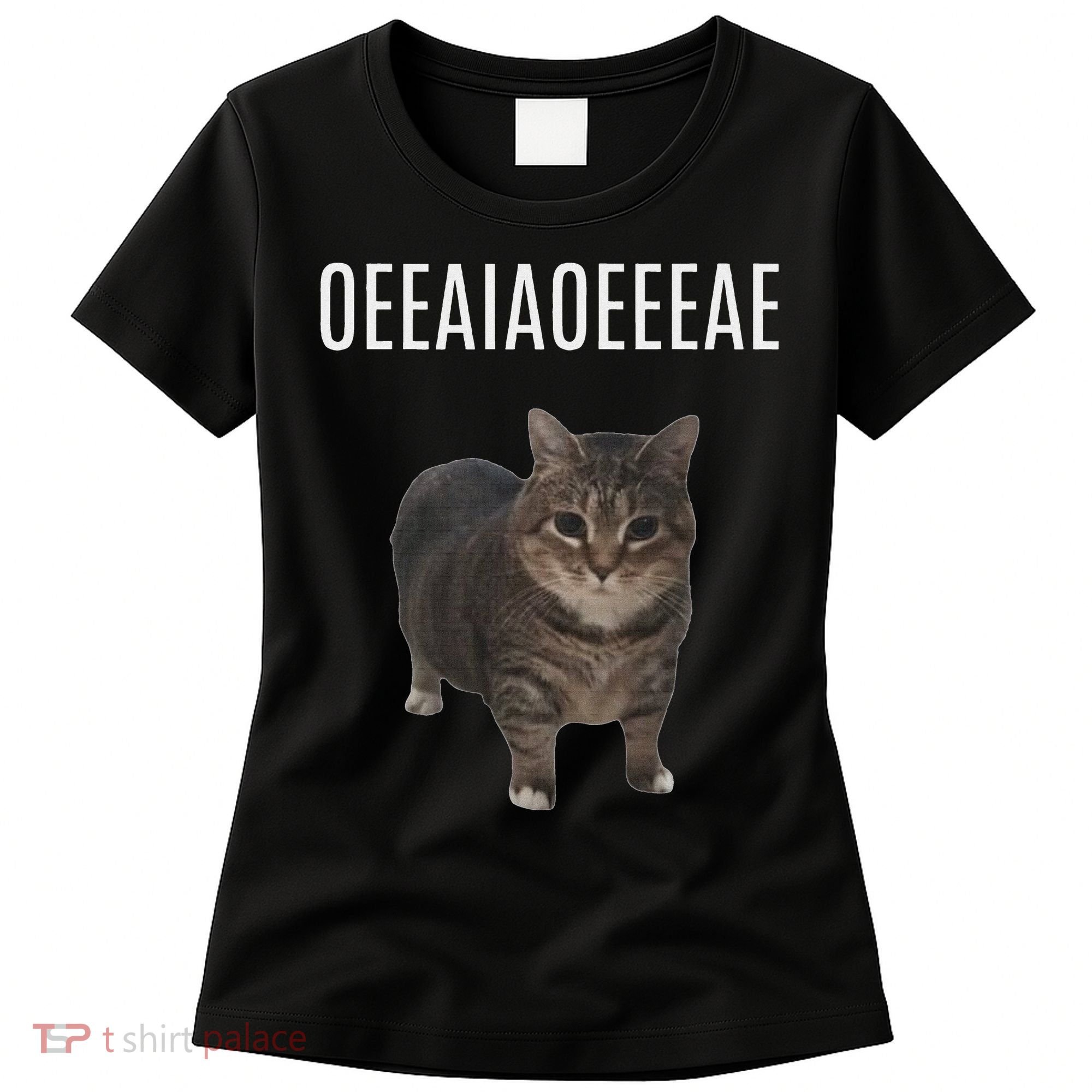 Oiiaoiia Cat Spinning Cat Meme Funny Trendy Cat Lovers Art Women's T-Shirt