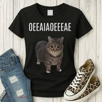 Oiiaoiia Cat Spinning Cat Meme Funny Trendy Cat Lovers Art Women's T-Shirt thumb 3