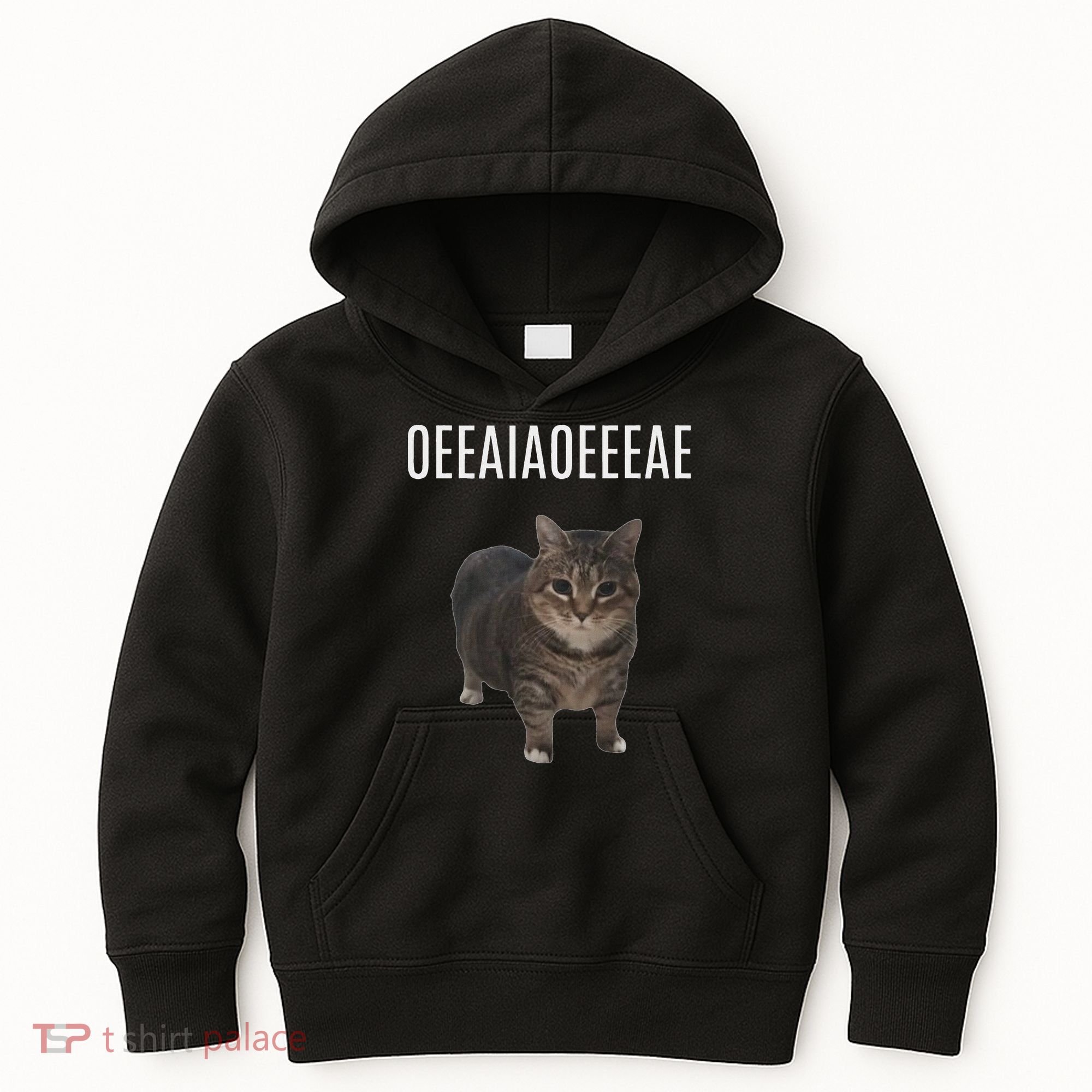Oiiaoiia Cat Spinning Cat Meme Funny Trendy Cat Lovers Art Kids Hoodie