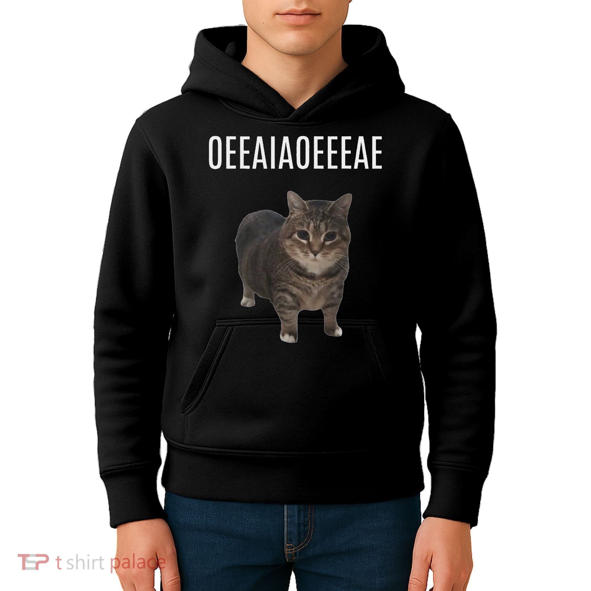 Oiiaoiia Cat Spinning Cat Meme Funny Trendy Cat Lovers Art Kids Hoodie