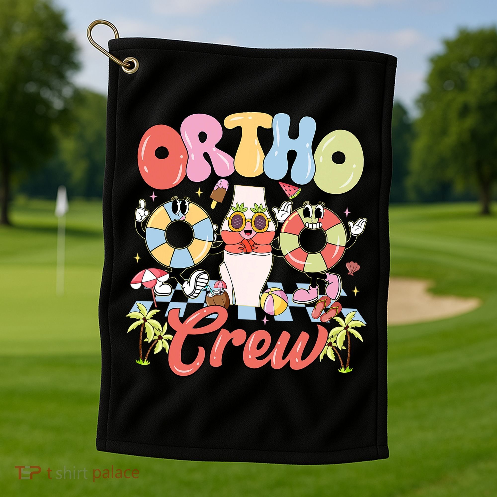 Ortho Crew Summer Vibes Orthopedic Surgeon Golf Towel