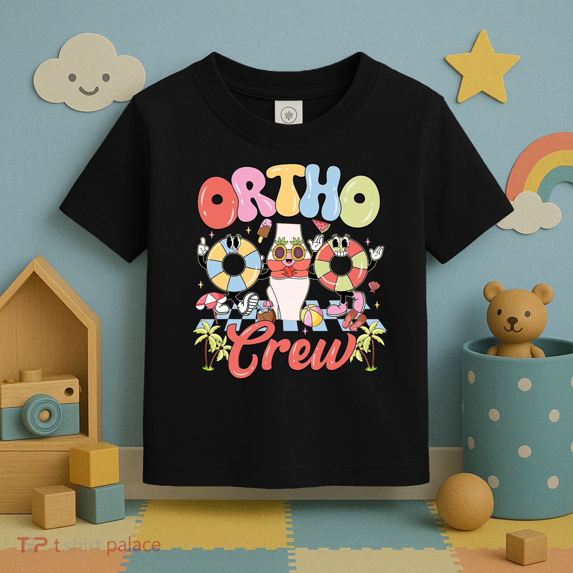 Ortho Crew Summer Vibes Orthopedic Surgeon Toddler T-Shirt