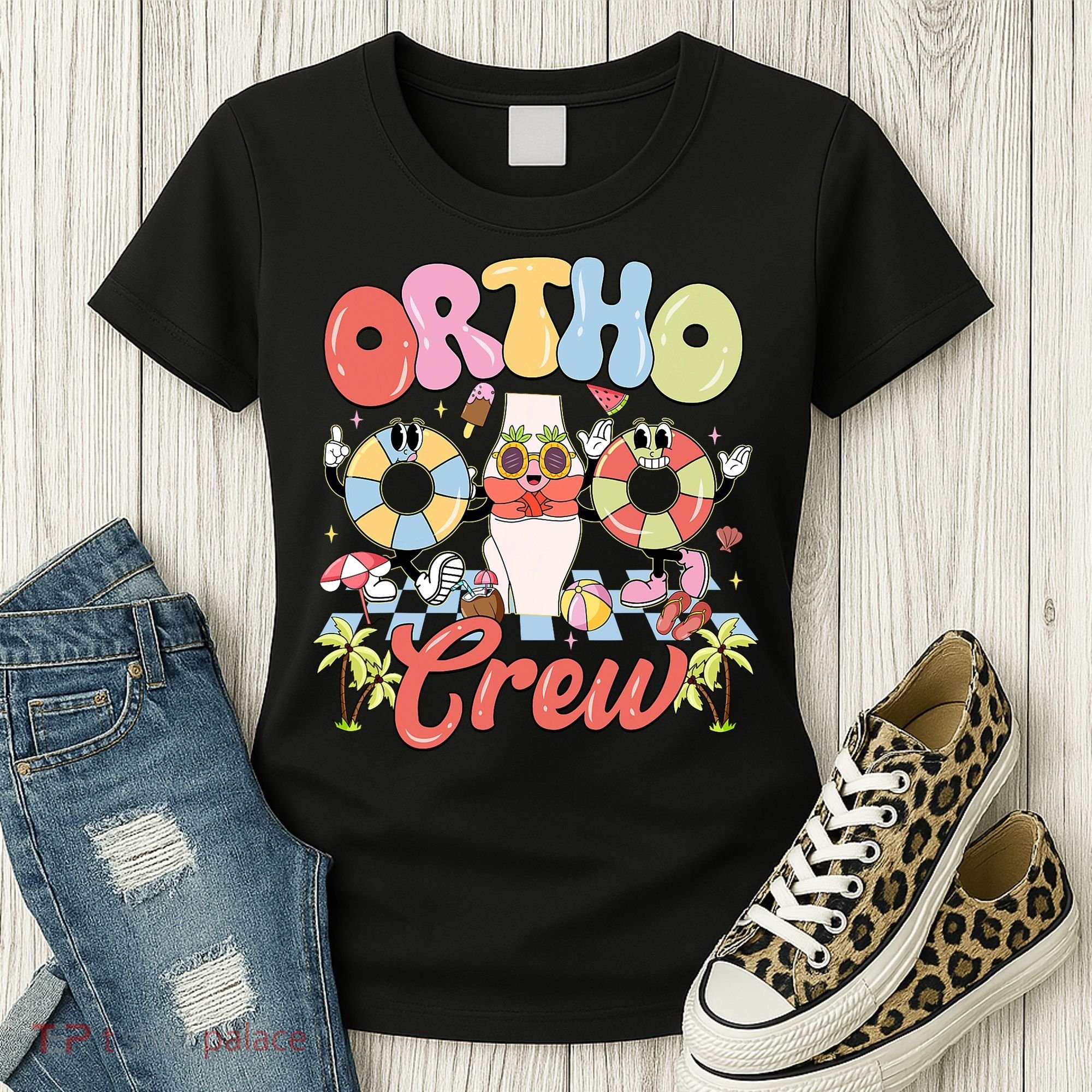 Ortho Crew Summer Vibes Orthopedic Surgeon Women's T-Shirt