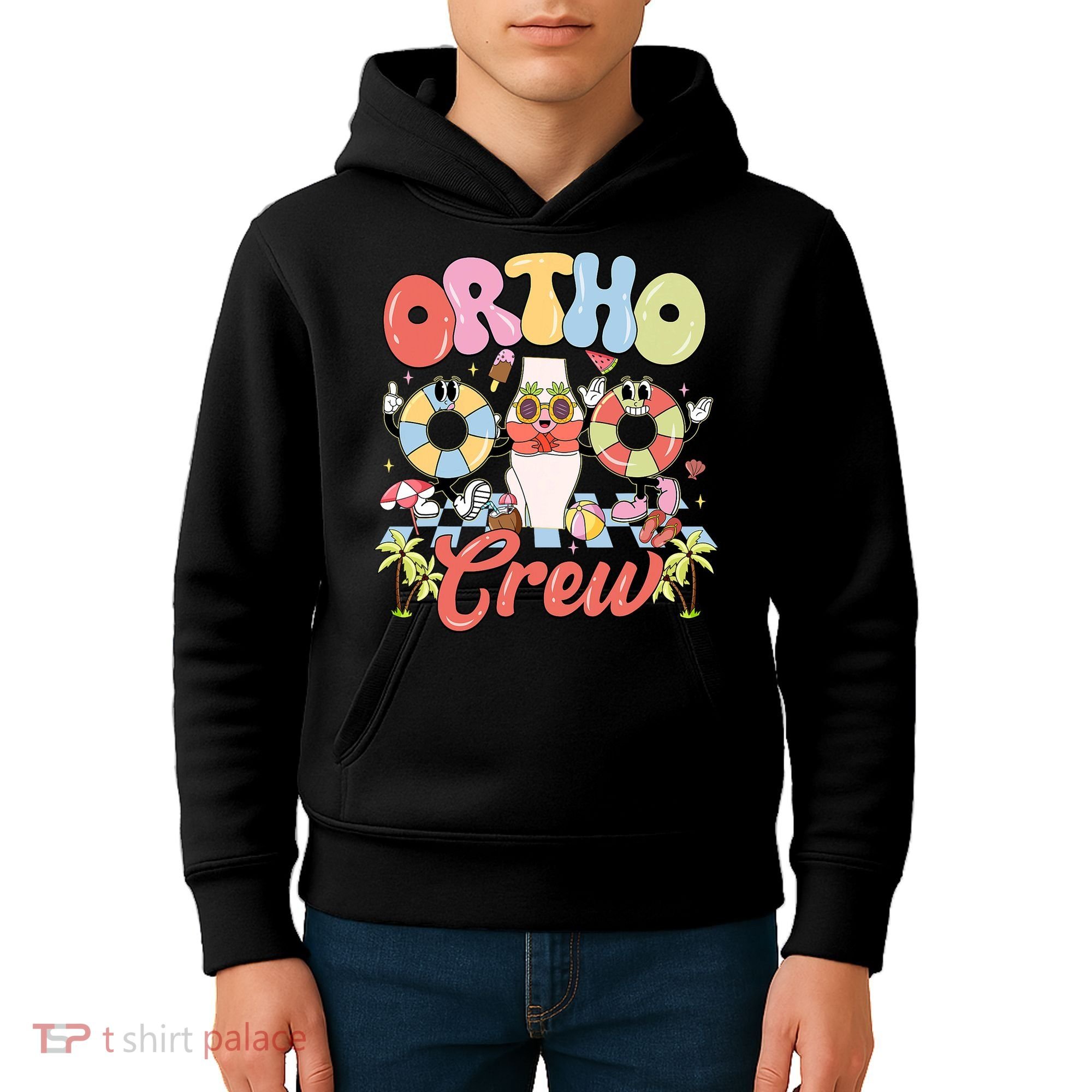 Ortho Crew Summer Vibes Orthopedic Surgeon Kids Hoodie